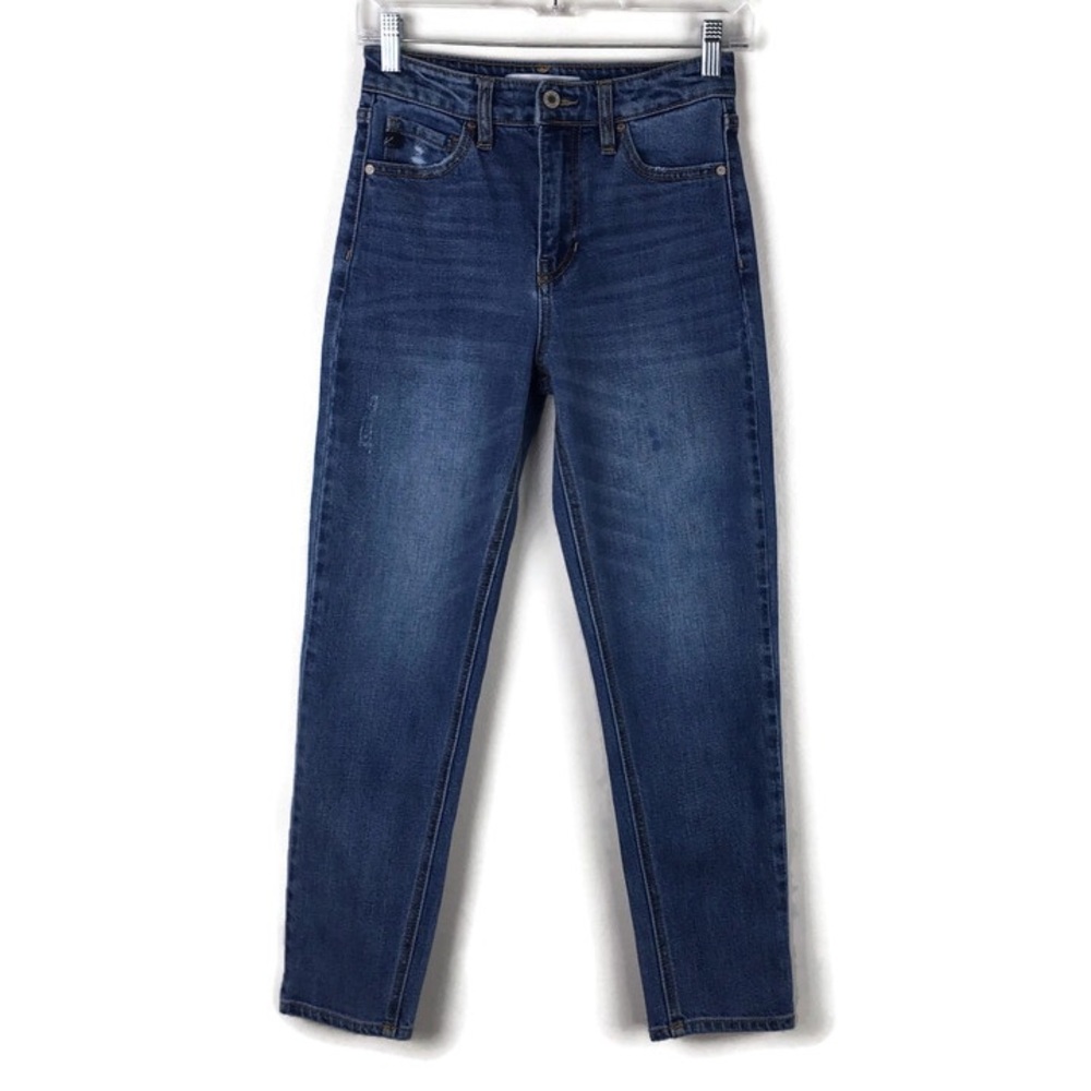 KanCan High Rise Slim Leg Denim Jeans in Blue